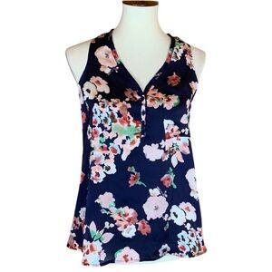 Hale Bob floral print sleeveless top Size Small